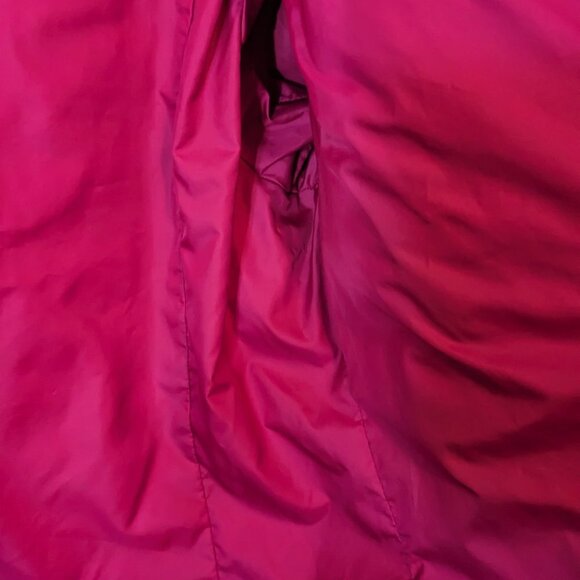 Eddie Bauer Down Long Tunic Length Puffer Parka Coat Black Fushcia Girls L 14-16 - Picture 14 of 16